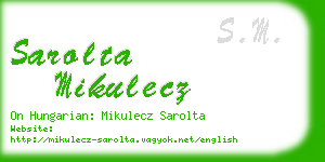 sarolta mikulecz business card